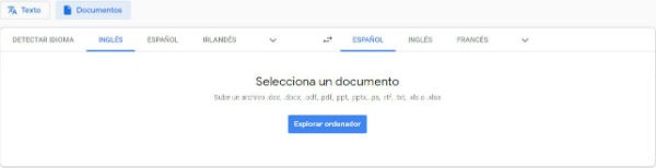 Traducción de un archivo PDF con Google Translate